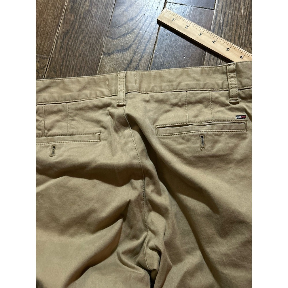 HILFIGER DENIM Chino Men Trousers Size W30 L32 Tapered Stretch Brown Khaki - Picture 5 of 5